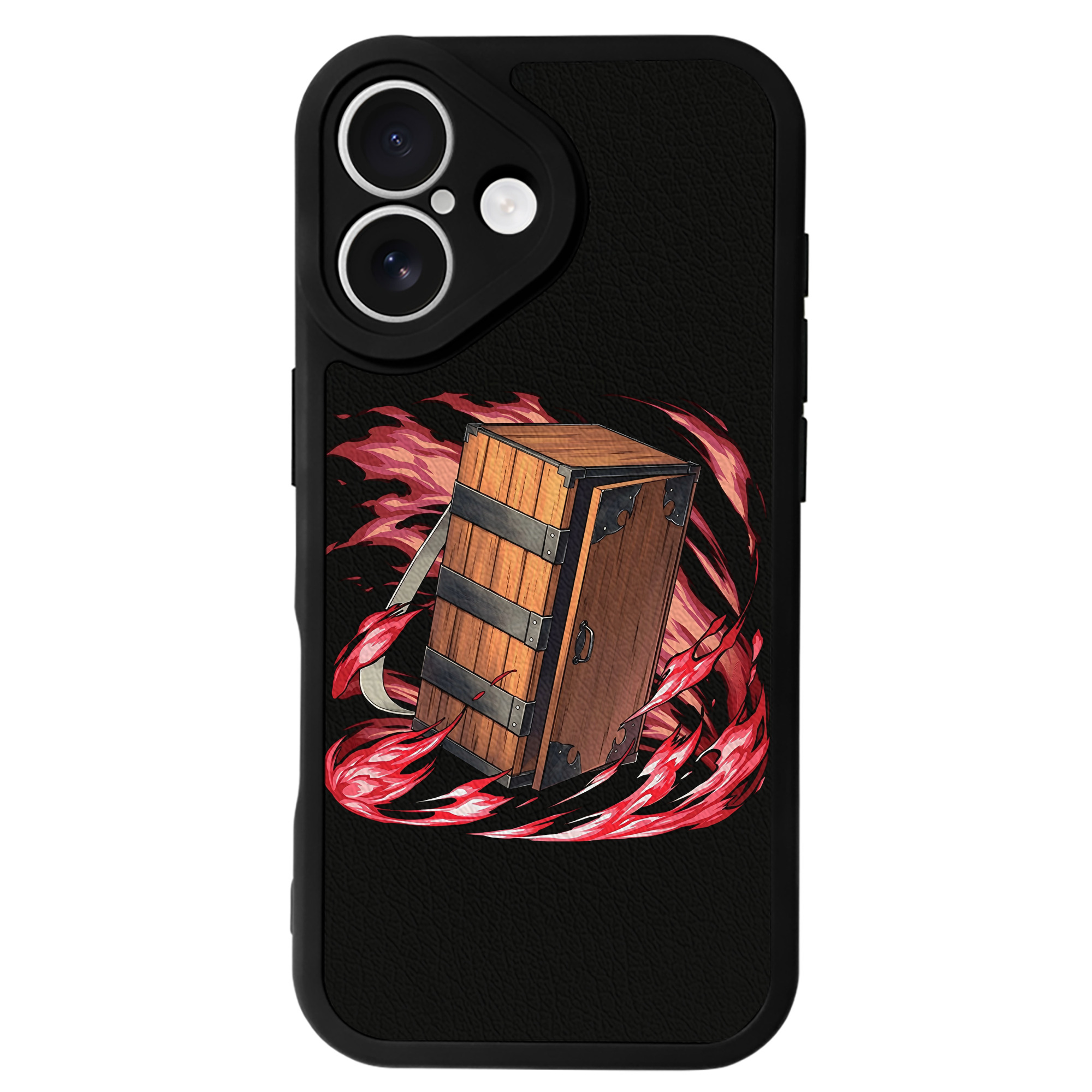 （画像用） 鬼滅の刃（きめつのやいば）竈門 禰󠄀豆子／かまど ねずこ Kamado Nezuko 【iPhone 16シリーズ対応】シリコンスマホケース（レザー調） 材質：シリコン